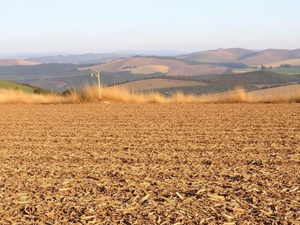 Terreno limpo após corte de mato em Setúbal